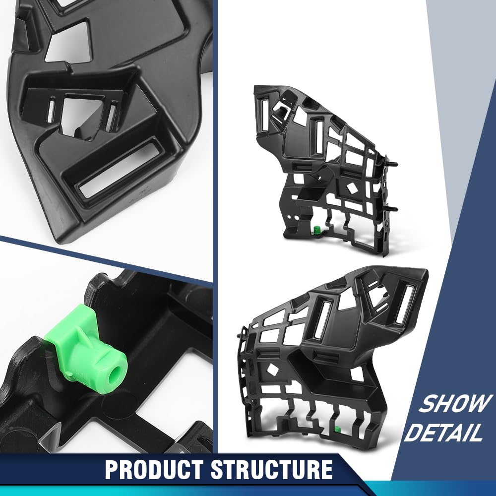 PIT66 Front Lower Driver & Passenger Side Bumper Brackets Pair, VO1042102,