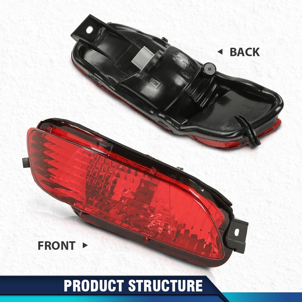 PIT66 Rear Left Driver Side Marker Bumper Light w/o Bulbs