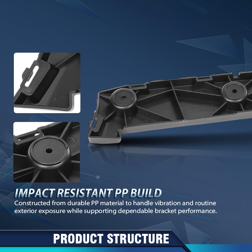 PIT66 Rear Left Bumper Bracket PP Black Fit GMC Terrain 2018-2023