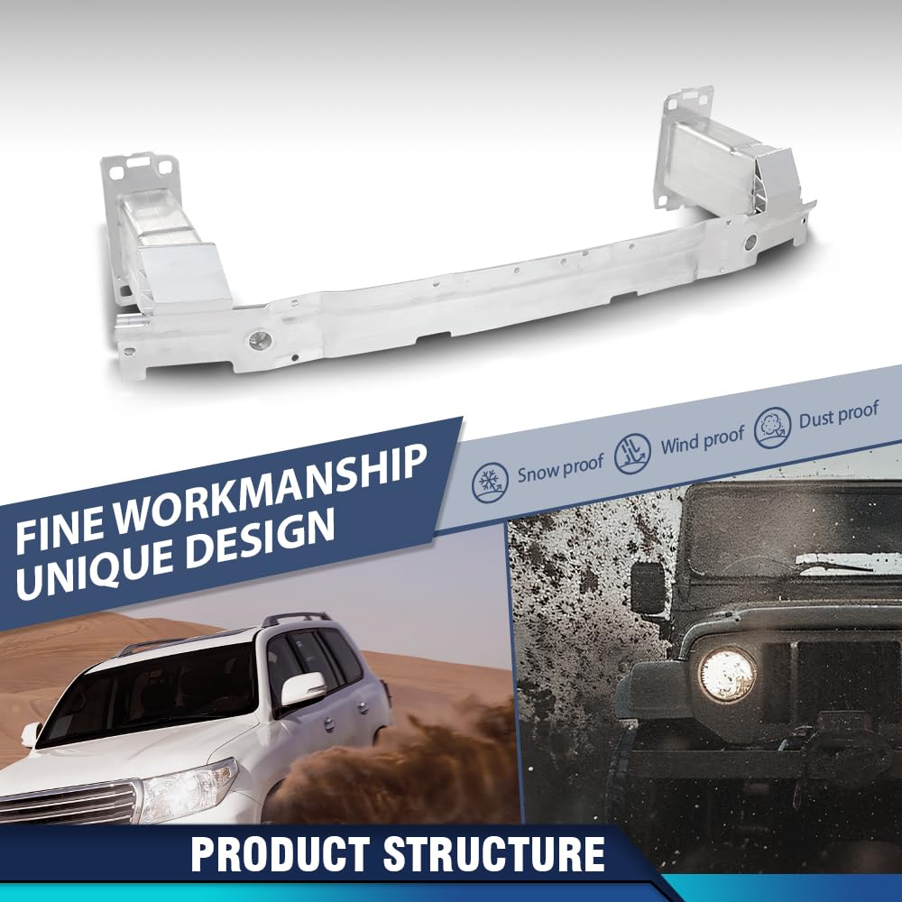 PIT66 Front Bumper Reinforcement Impact Bar, Chrome