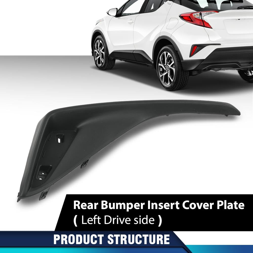 PIT66 Rear Bumper Filler Bumper Insert Cover Plate Left Driver Side