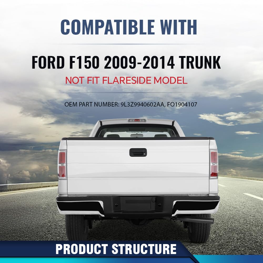 PIT66 3Pack Flex‑Step Tailgate Molding Covers Fit Ford F150 2009‑2014