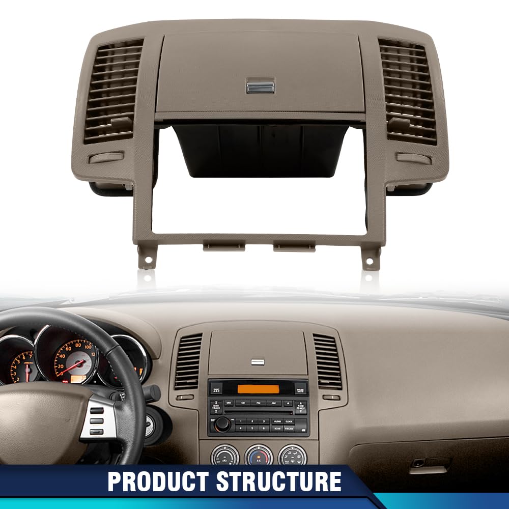 PIT66 Center Dash Radio Bezel Fit Nissan Altima 2005 2006 Brown