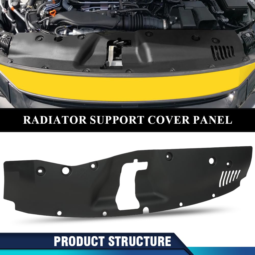 PIT66 Front Upper Radiator Cover Panel Compatible with Civic 2016-2021 74127-TBA-A00，74127TBAA00