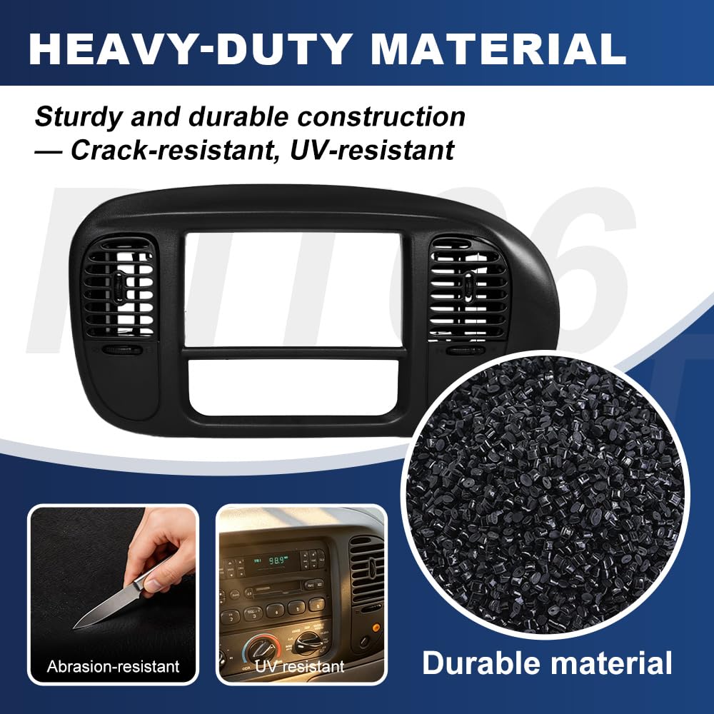PIT66 Center Dash Panel Bezel Fit 1997-2003 Ford F150 Expedition (Black)