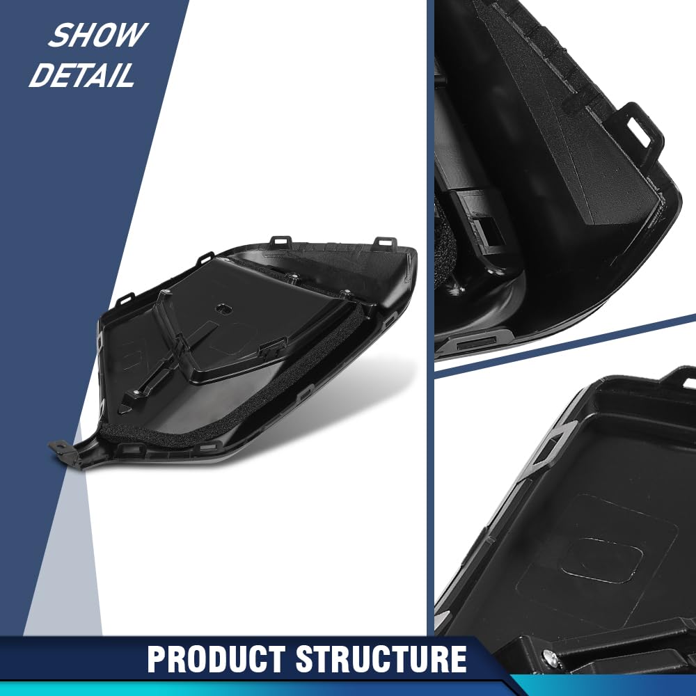 PIT66 Rear Bumper Garnish Cover Left Driver Side Compatible with Honda Civic Hatchback 2020 2021 71518-TGG-A50ZB, 71518 TGG A50ZB, 71518TGGA50ZB Black