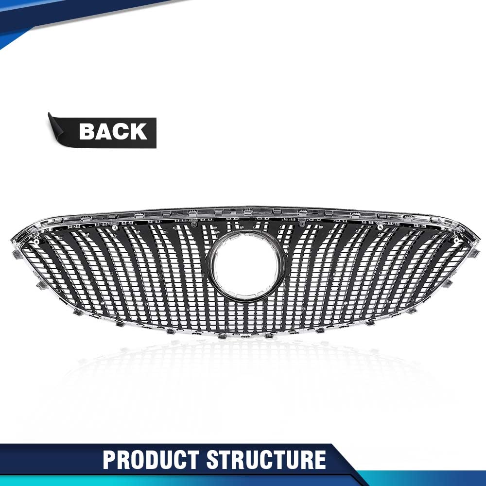 PIT66 Chrome Front Bumper Grille Grill Compatible with Buick Lacrosse 2014 2015 2016 Chrome 90766426 GM1200705