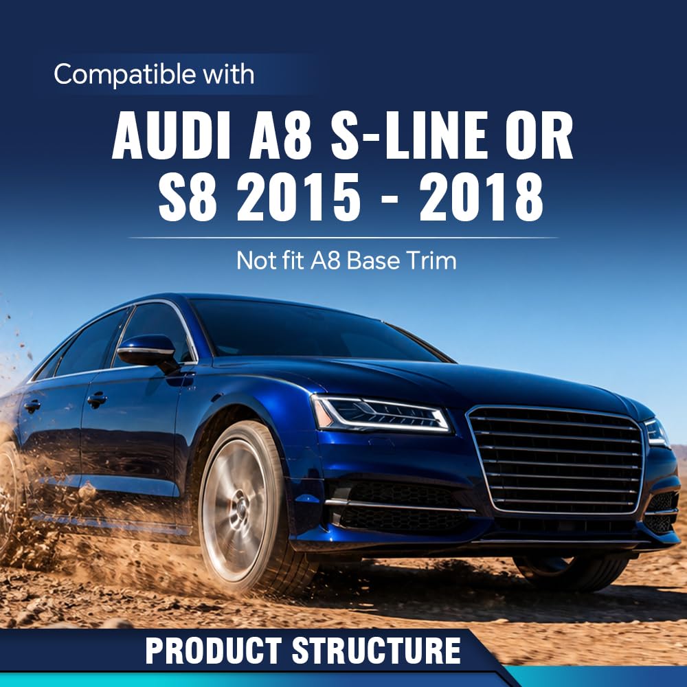 PIT66 Front Bumper Lower Splash Shield Under Guard Fit Audi A8 S8 2015-2018