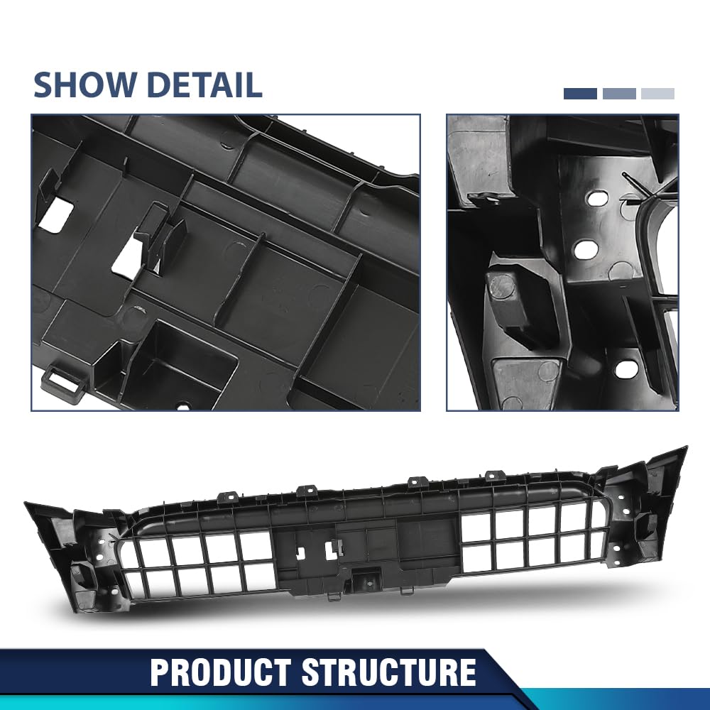 PIT66 Grille Bracket Compatible with Audi Q5 2013-2017 / SQ5 2014-2017, Fit for Models Without S-Line Package 8R0853692B, AU1207100 PP Plastic