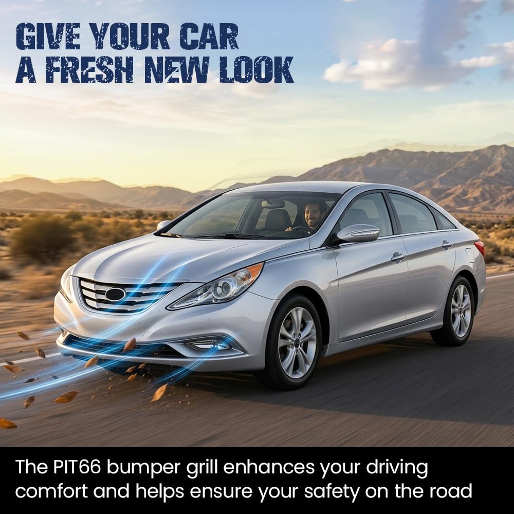 PIT66 Front Grille Assembly Grill Chrome Fit Sonata 2011-2013