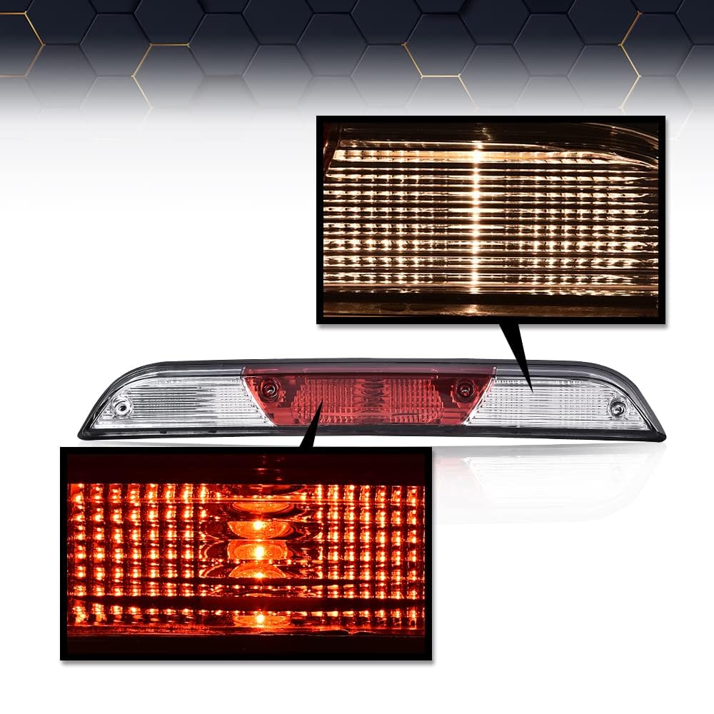 PIT66 3rd Brake Light Compatible with Ford F150 F250 F350 Super Duty 2015-2017 High Mount Stop Light Rear Tail Cargo Lamps