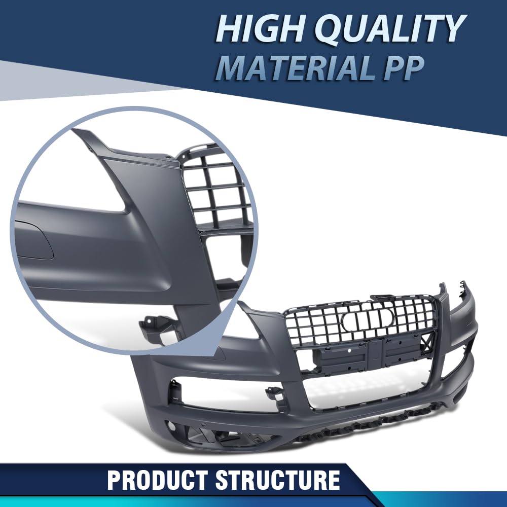 PIT66 Front Bumper Cover PP Blue Fit Audi Q7 S-line & SQ7 2010-2015