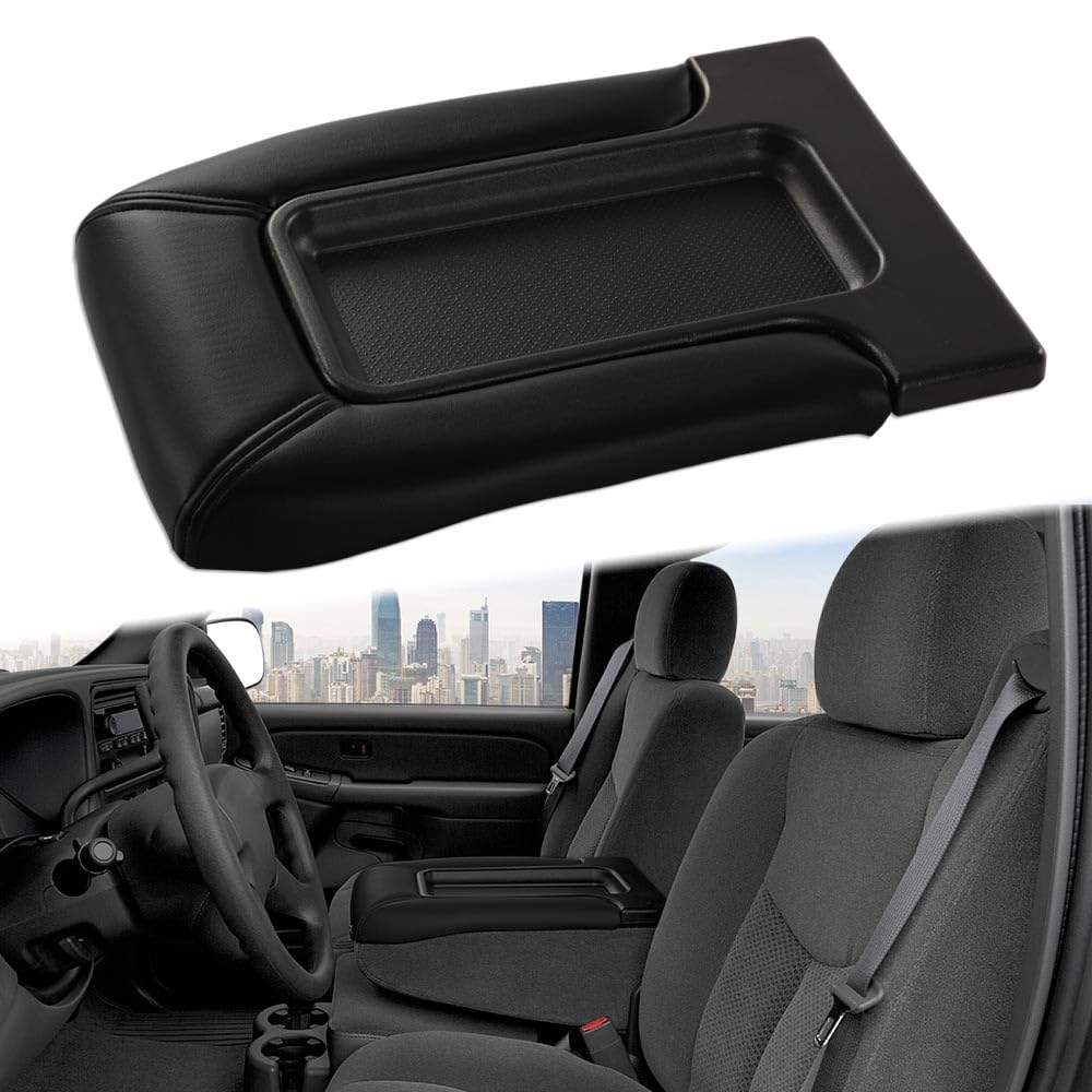 PIT66 Center Console Armrest Kit Compatible with Silverado Avalanche Suburban Tahoe Sierra Yukon Escalade 1999-2007 Armrest Lid Cover Latch Lid Repair Kit CCLK-CHGM-001-LGY 19127364 19127365 19127366