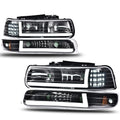 PIT66 LED DRL Headlights Fit 1999-2002 Chevy Silverado 1500/2500/3500 HD