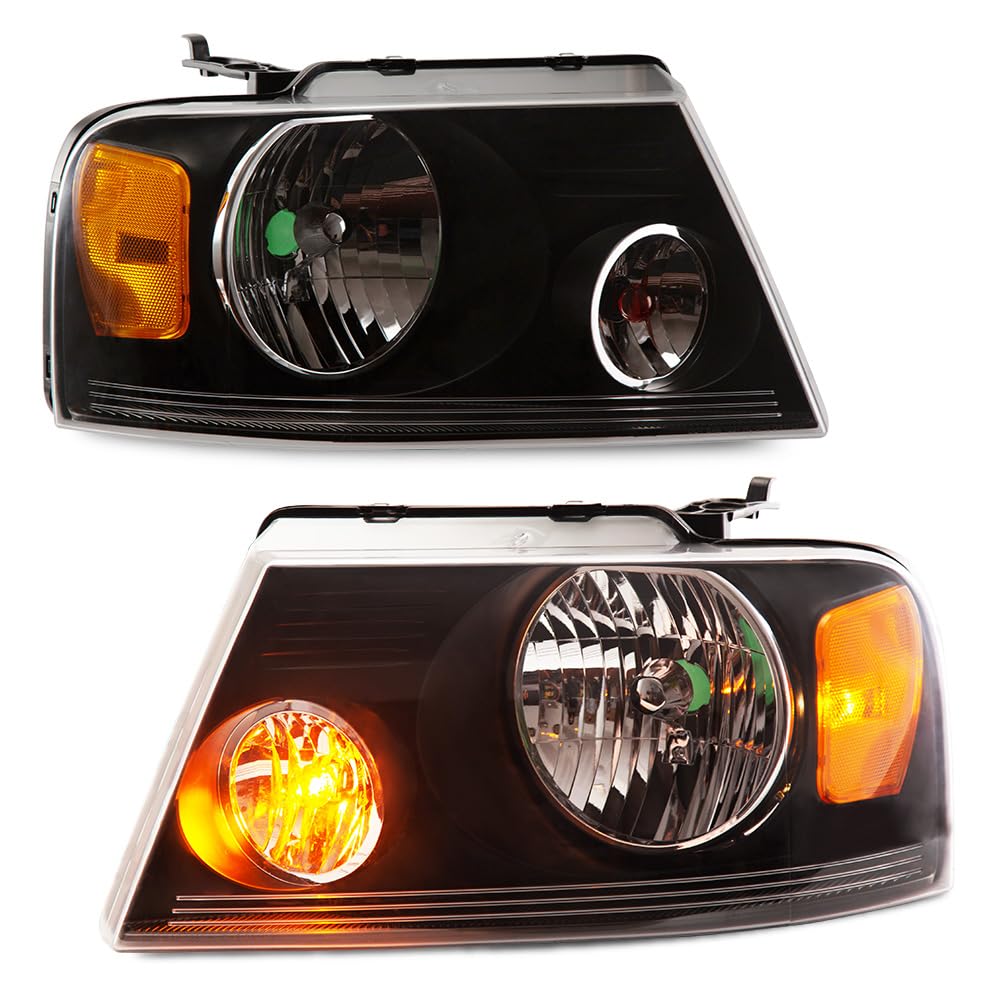 PIT66 Front Headlights Assembly Fit 2004-2008 Ford F150, 06-08 Mark LT