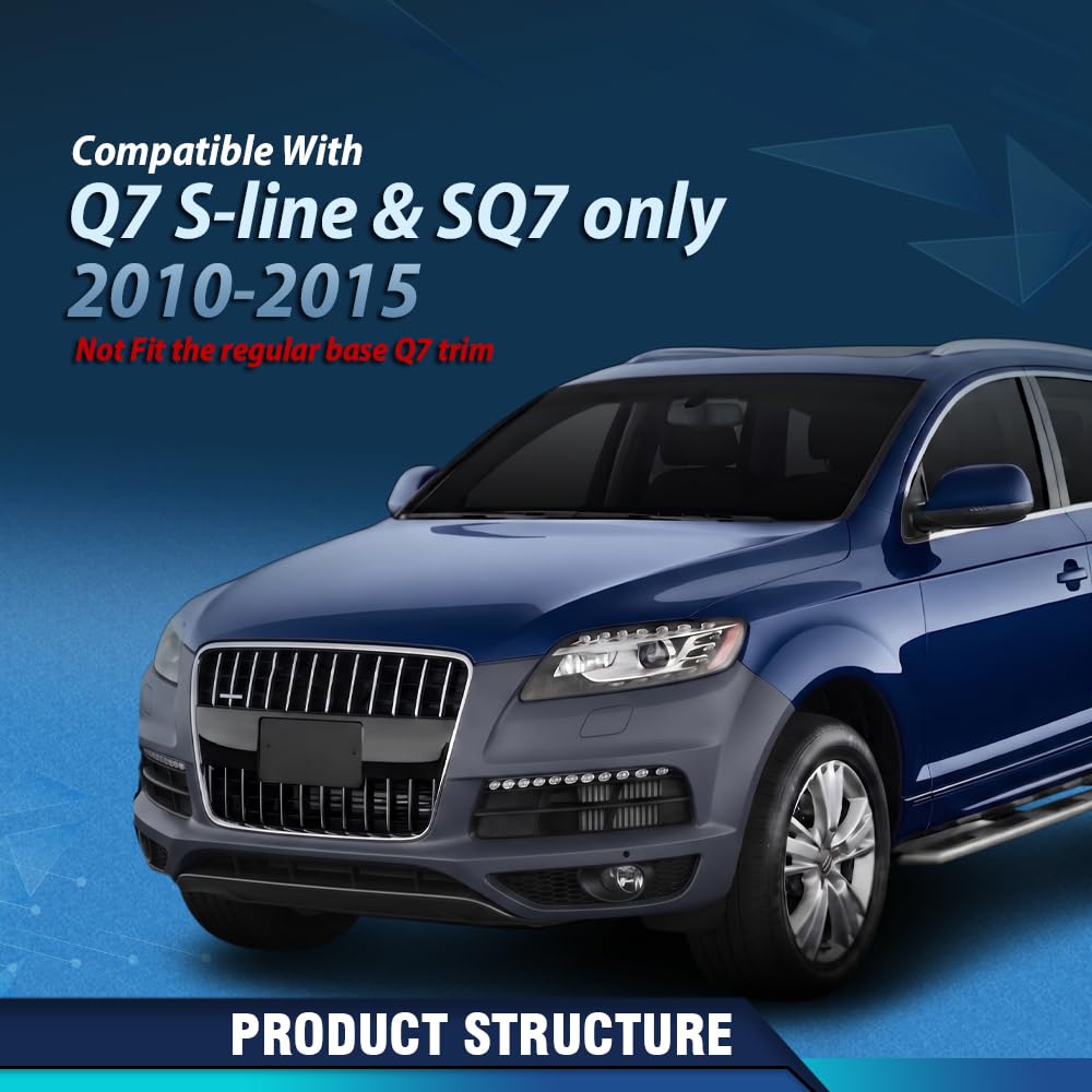 PIT66 Front Bumper Cover PP Blue Fit Audi Q7 S-line & SQ7 2010-2015
