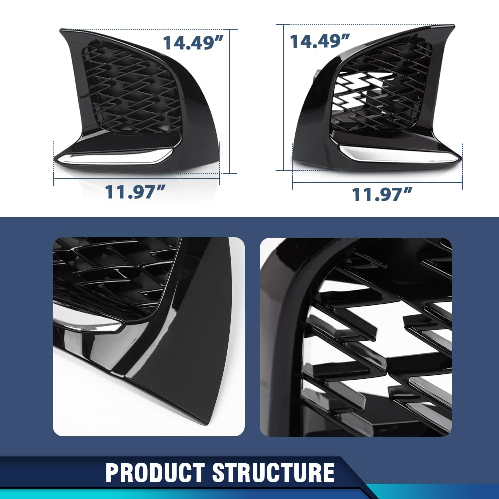 PIT66 Front Bumper Set Fit 2007-2009 LX LS460 to 18+ LS F-Sport Style