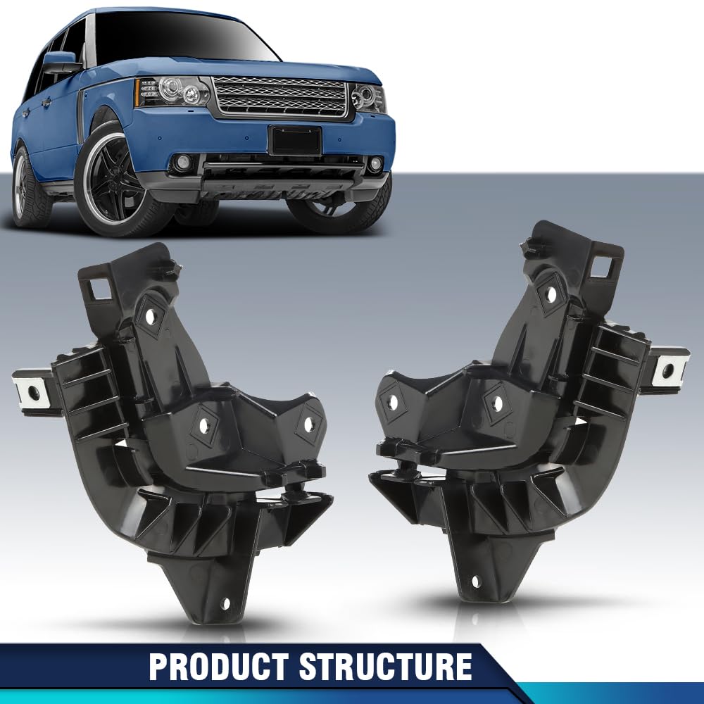 PIT66 Front Bumper Bracket Pair, LR011467, LR011577 Black