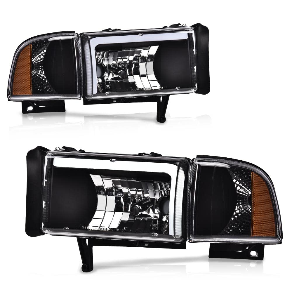 PIT66 LED Headlight Assembly Fit Dodge Ram 1500 2500 3500 1994-2002