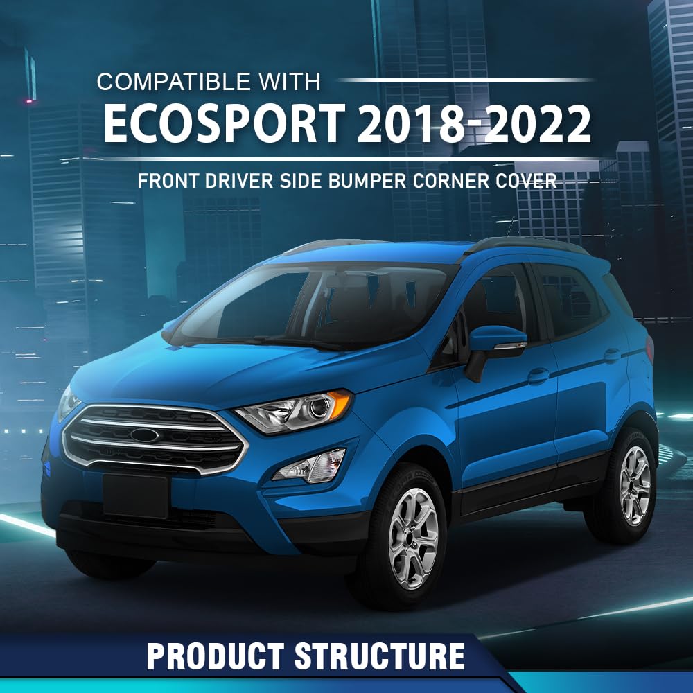 PIT66 Front Driver Side Bumper Corner Cover Fit Ford EcoSport 2018-2022