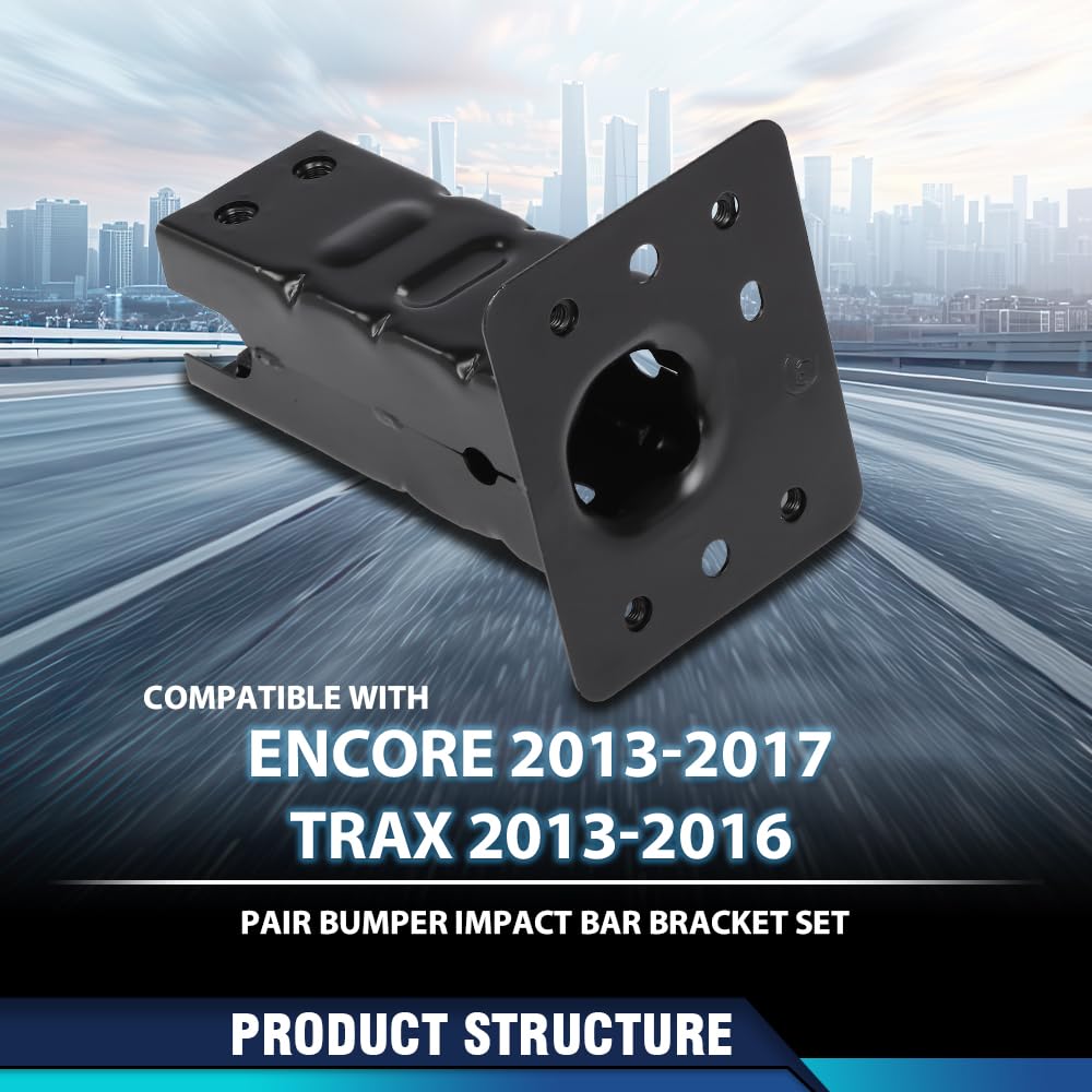 PIT66 Bumper Impact Bar Brackets Set Left & Right Side, Black