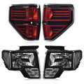 PIT66 Headlights and Tail Lights Assembly Fit 2009-2014 Ford F150
