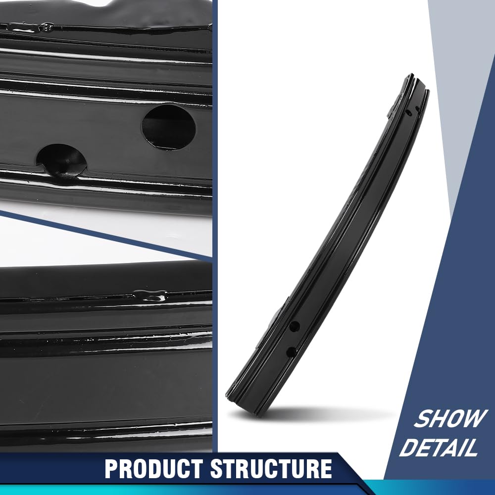 PIT66 Rear Bumper ReinForcement Steel 1 PC, FO1106370 Black