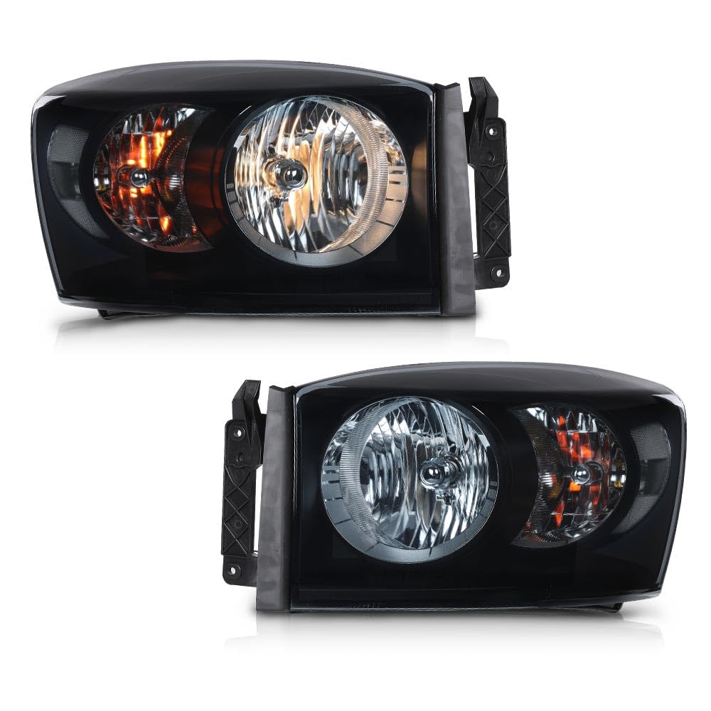 PIT66 Headlights Assembly Pair Fit Dodge Ram 1500 2006 2007 2008