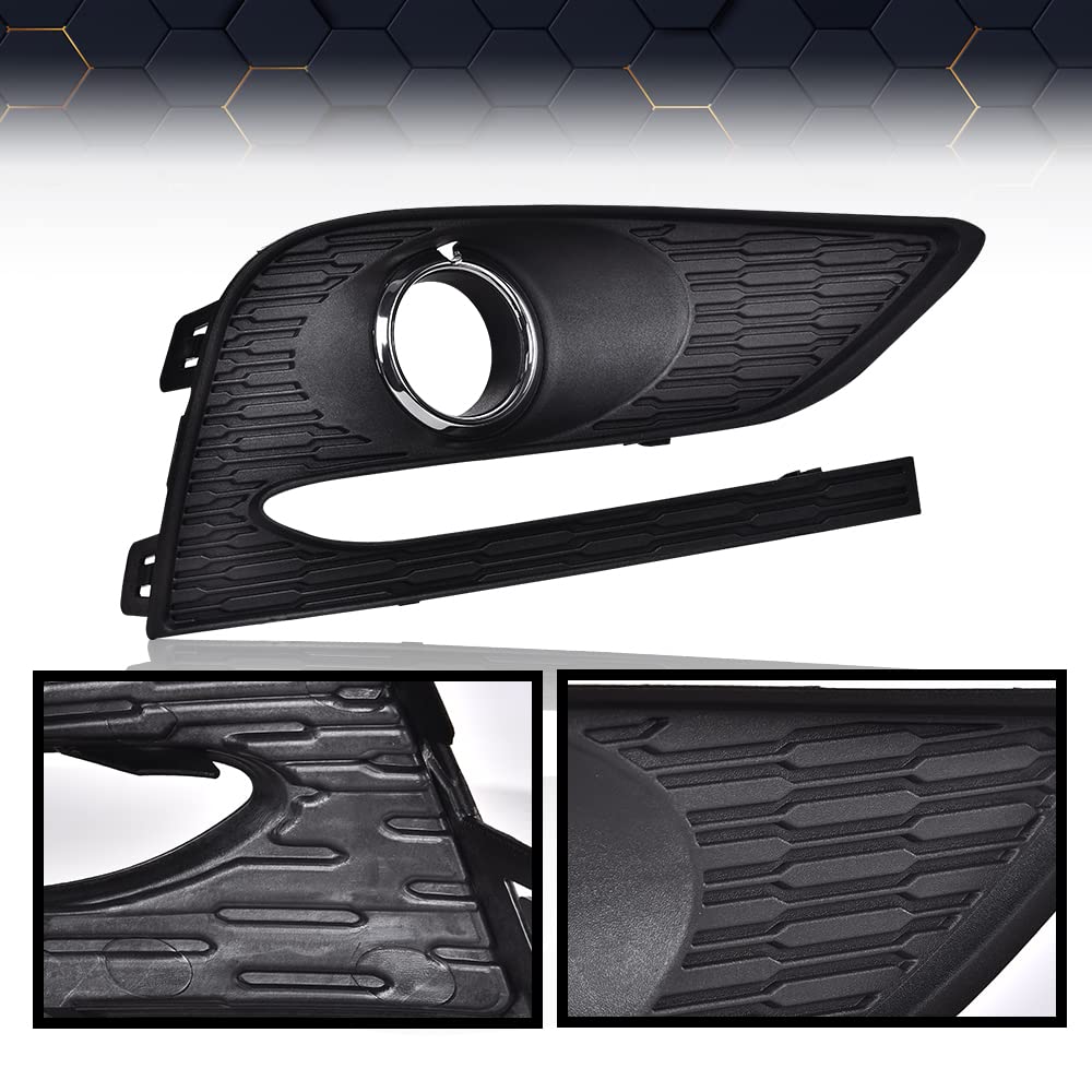 PIT66 Bumper Driving Projector Fog Light, Compatible with 2016-2018 Chevy Cruze (NOT fit LT Manual or Diesel Manual Models) Fog Light Lamps W/Bezel+Switch #84095936