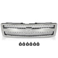 PIT66 Grille Fit Chevy Silverado 1500 2007-2013 Chrome Shell w/Black Insert