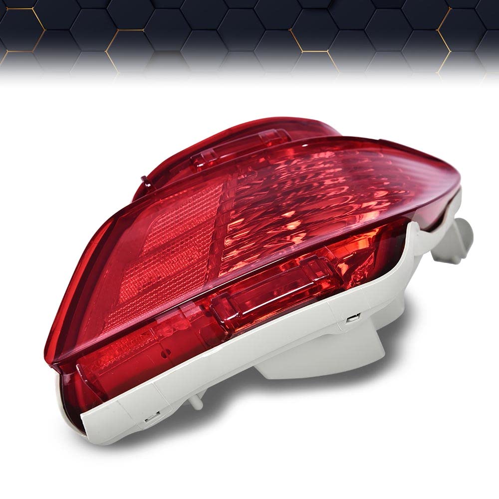 PIT66 RED Rear Bumper Brake Light Compatible with 2010-2015 Lexus RX270 RX350 RX450H Rear Bumper Left Driver Side Brake Lamp Halogen