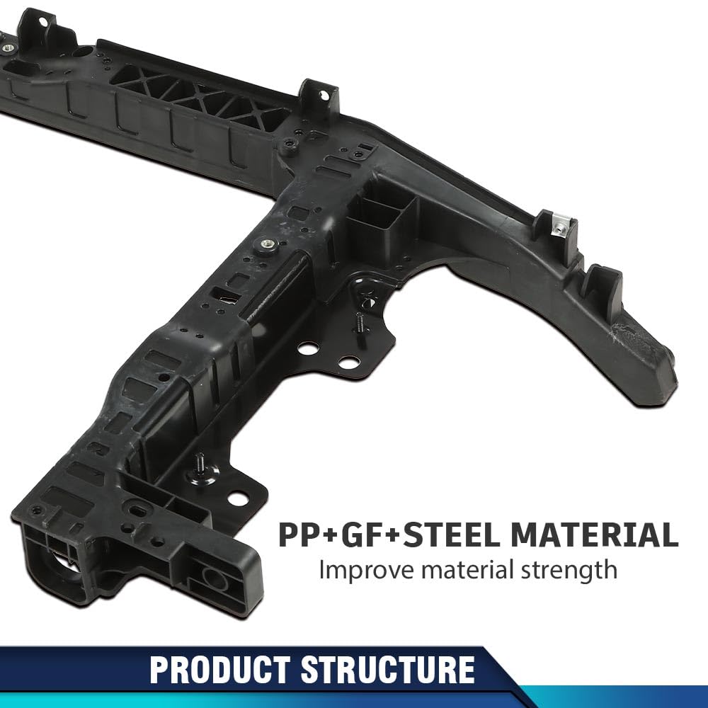 PIT66 Front Radiator Support Assembly Compatible with Hyundai Elantra 2021 2022 2023 HY1225222, 64101AB000 Black