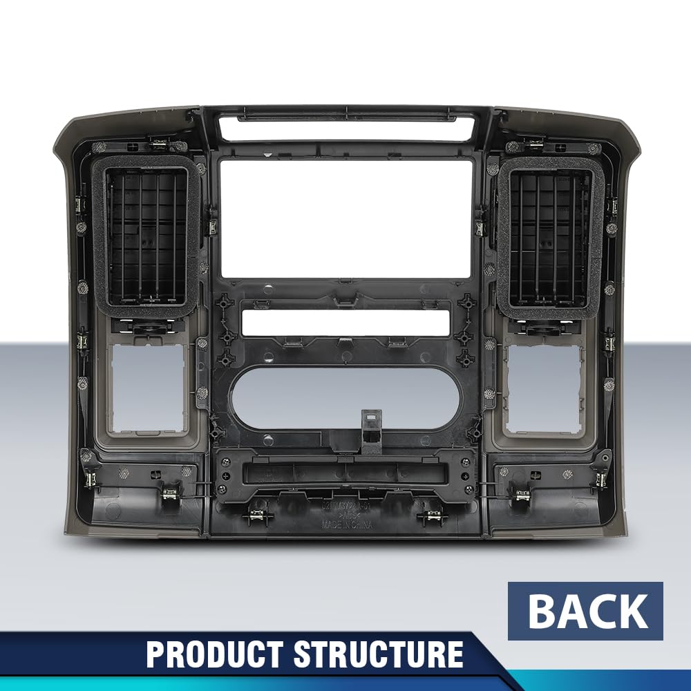PIT66 Gray Dash Radio Bezel Trim Panel Fits Dodge Ram 2009‑2012