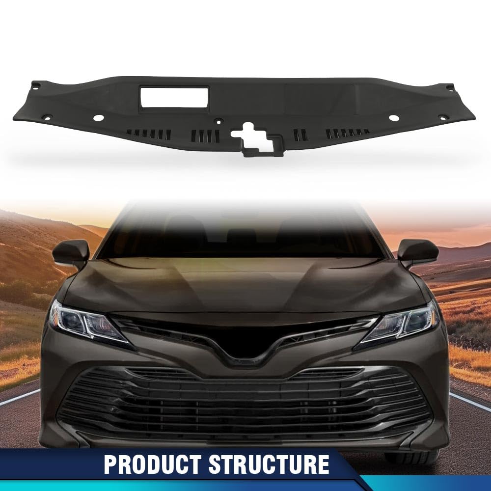 PIT66 Radiator Support Access Upper Top Cover Assembly Compatible with Toyota Camry 2018-2020 Black 5329506190, 53295-06190, 5329533130, 53295-33130, TO1224119