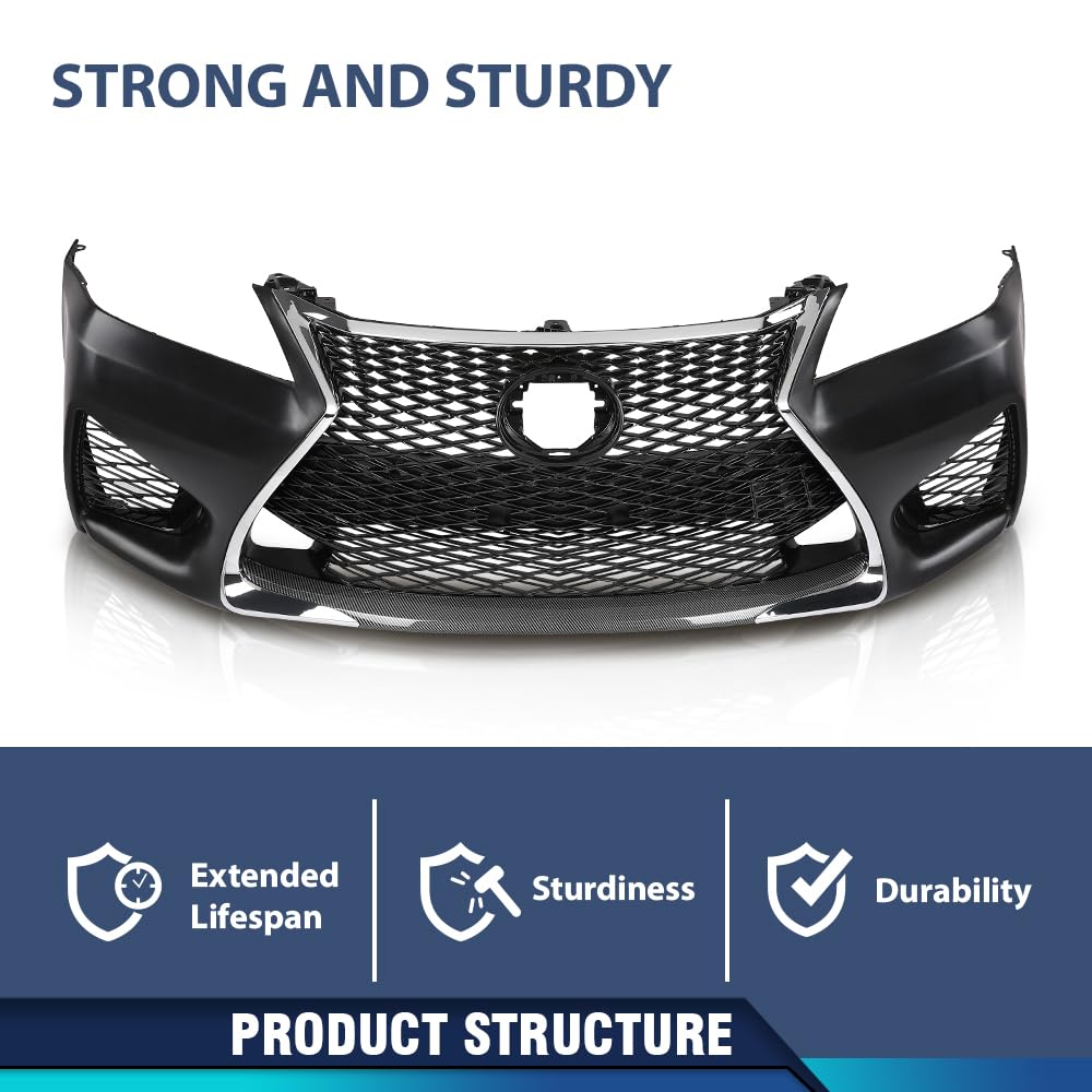 PIT66 6Pcs Front Bumper Conversion Kit Fit LX GS 2013‑2015 to GS‑F Style