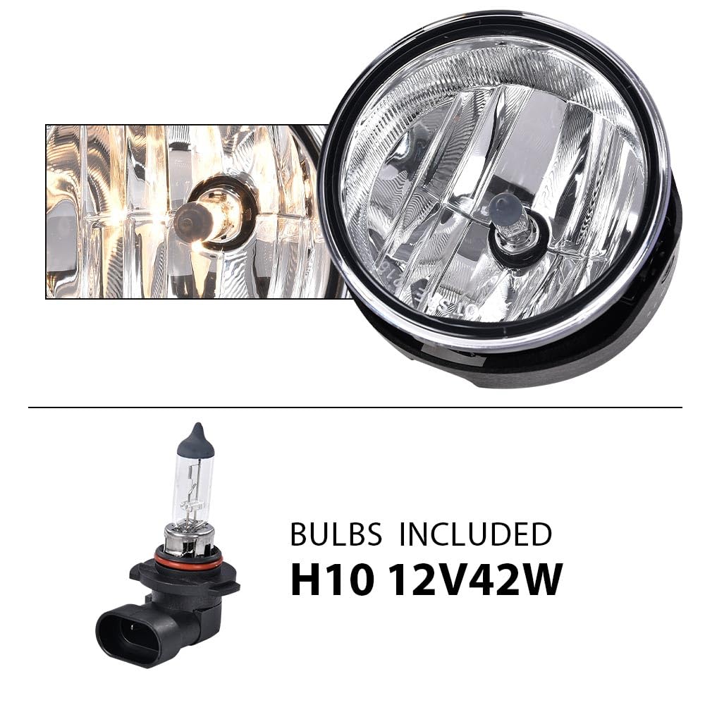 PIT66 Fog Light Compatible with Ford Ranger 2008-2011/Fit Ford Expedition 2007-2014 Fog Driving Lamp Assembly Clear Lens faros antiniebla