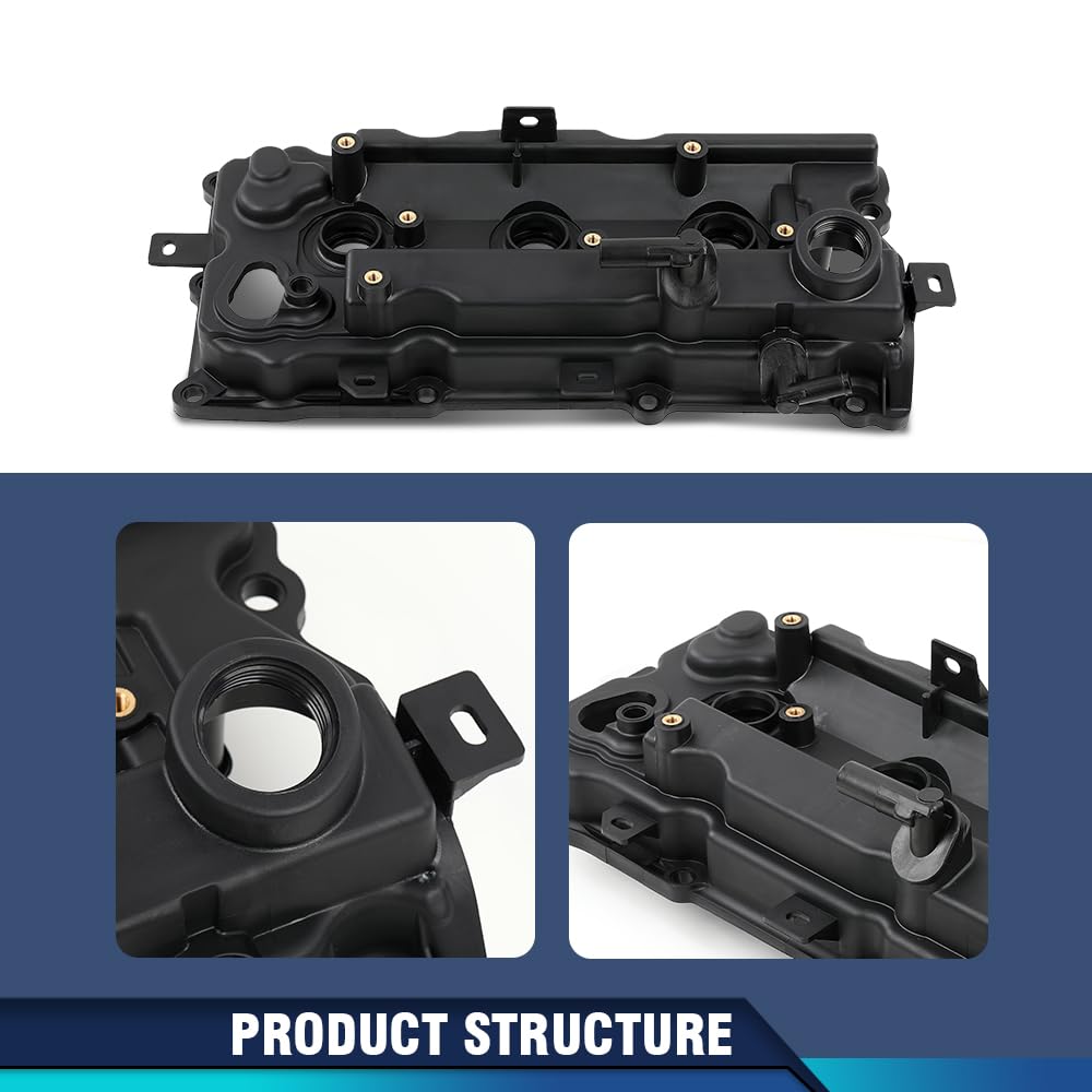 PIT66 Left &Right Engine Valve Cover w/Gasket Compatible with Nissan Murano 2009-2014, Compatible with Nissan Quest 2011-2014 V6 3.5L DOHC Petrol,13264JN01A, 13264JP01A, 13264JP01B, 264-996