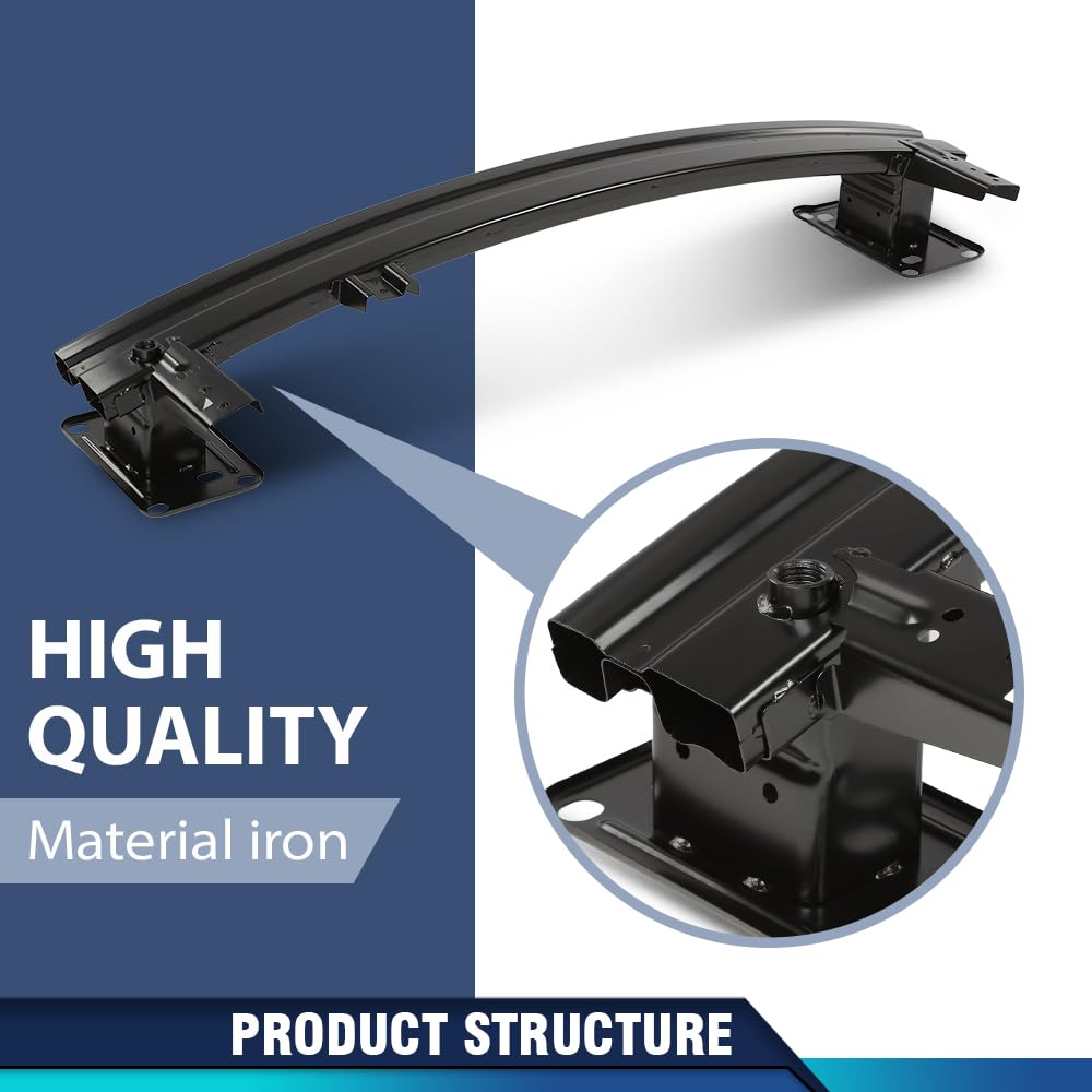 PIT66 Front Bumper Reinforcement Impact Bar, Black