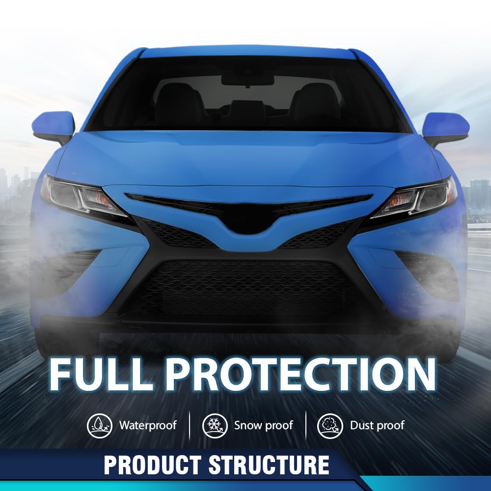 PIT66 Front Left Headlight Headlamp Trim Molding Compatible with Toyota Camry SE XSE 2018-2024 5271306100, 5271333030, TO1046104 Black