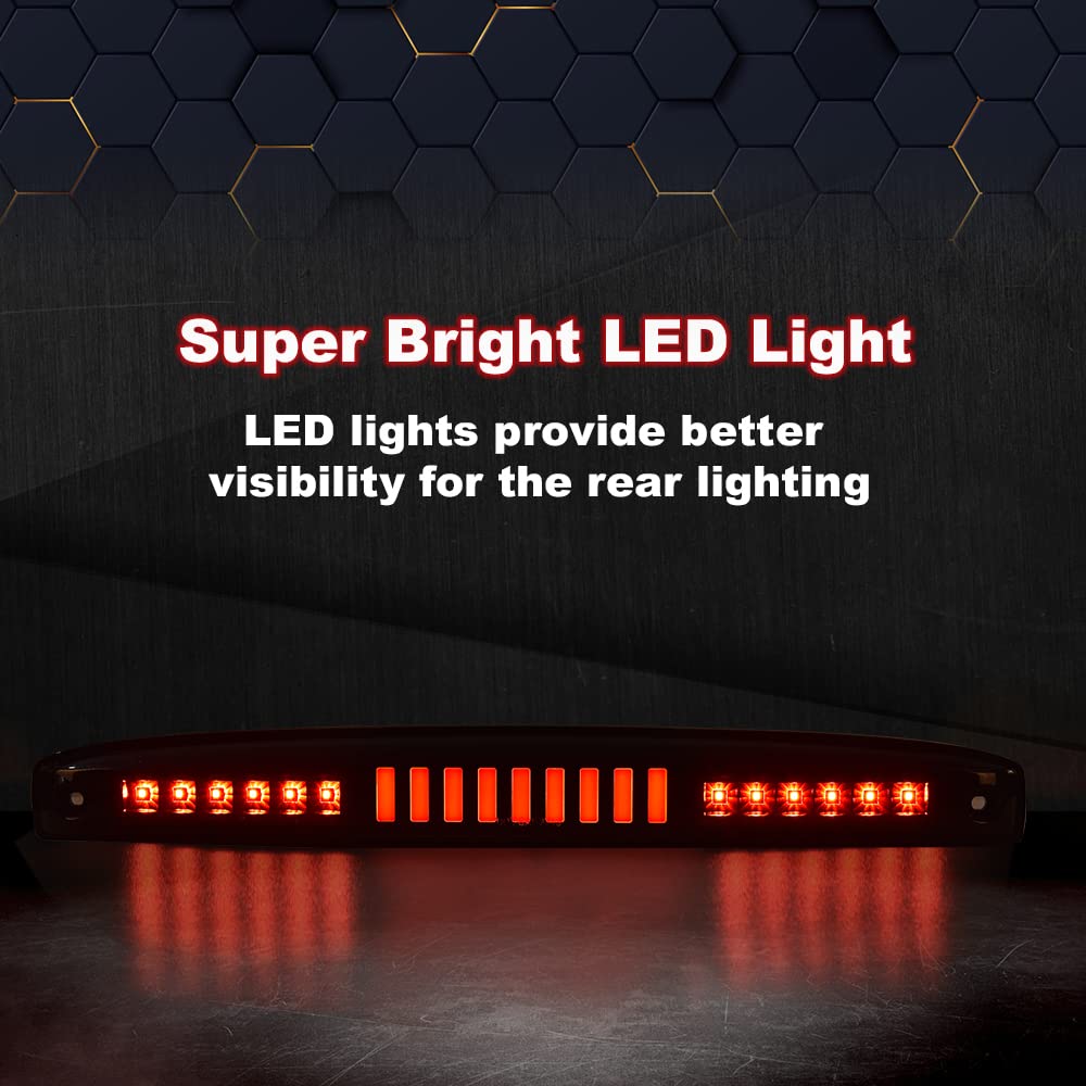 PIT66 LED 3rd Brake Light Fit Dodge Ram 2500 3500 2003-2006 Black Housing