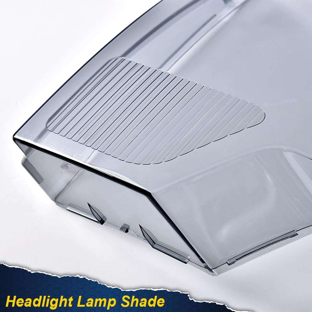 PIT66 Headlight Lens Cover, Compatible with 2009-2014 Ford F150 (Not Compatible on Models w/Factory HID Headlights) Smoky