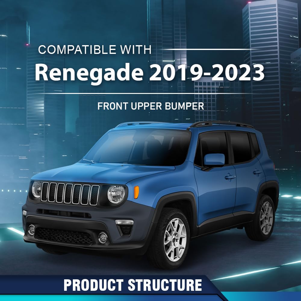 PIT66 Front Upper Bumper Cover Fit Jeep Renegade Non Trailhawk 2019-2022