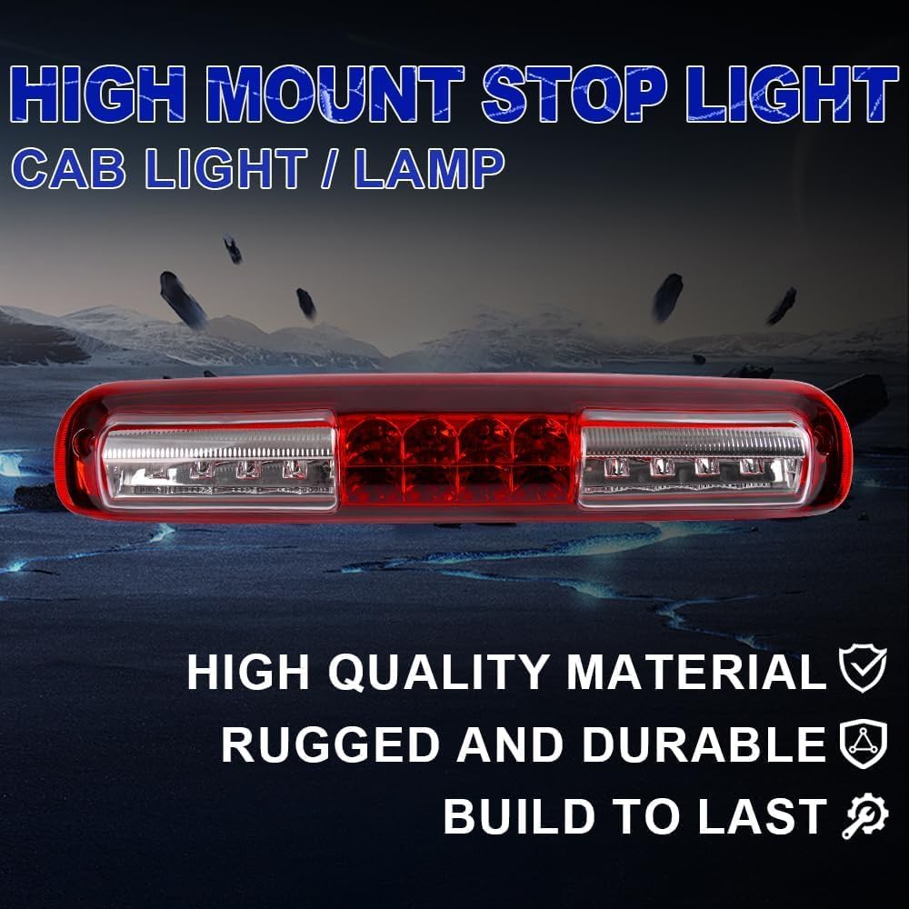 PIT66 LED Brake Light & Headlights Assembly Fit Chevy Silverado & GMC Sierra 1500 2500HD 3500 1999-2006 Clear & Red Lens 12210025R, 12210025LCAPA, GM2502187