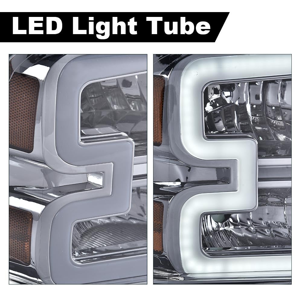 PIT66 LED Headlights Fit 2005-2007 Ford F250 F350 F450 F550 Super Duty