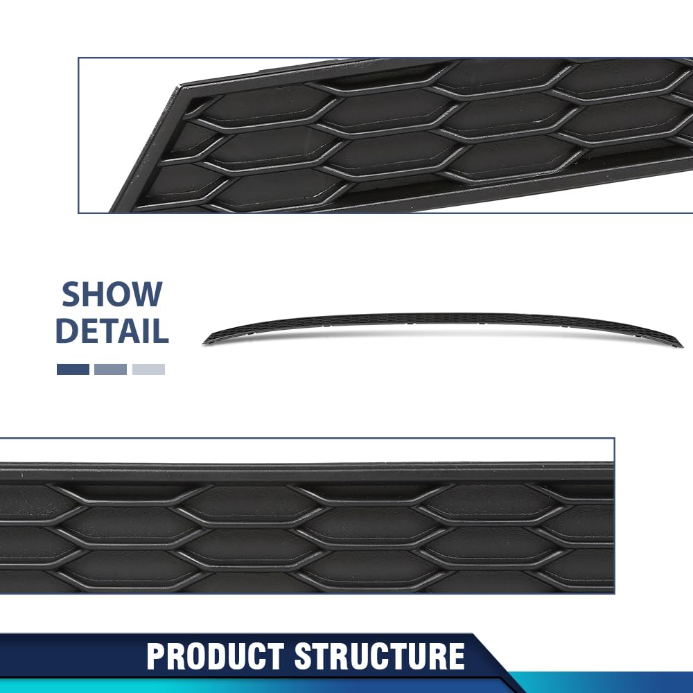 PIT66 Rear Bumper Molding Lower Diffuser Fit Audi S4 A4 Quattro 2017-2019