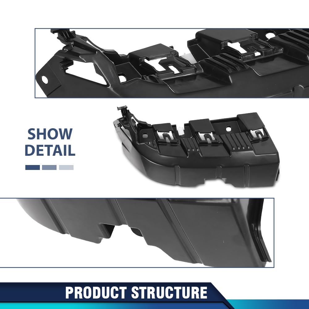 PIT66 Rear Bumper End Support Left Driver Side, Black
