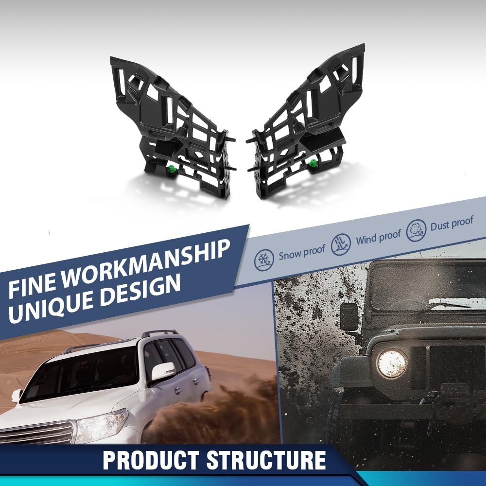 PIT66 Front Lower Driver & Passenger Side Bumper Brackets Pair, VO1042102,