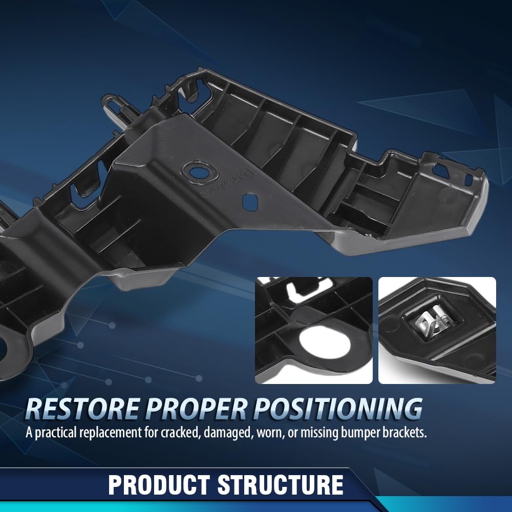 PIT66 Front Left Bumper Bracket ABS Black Fit Chevy Trailblazer 2021-2024