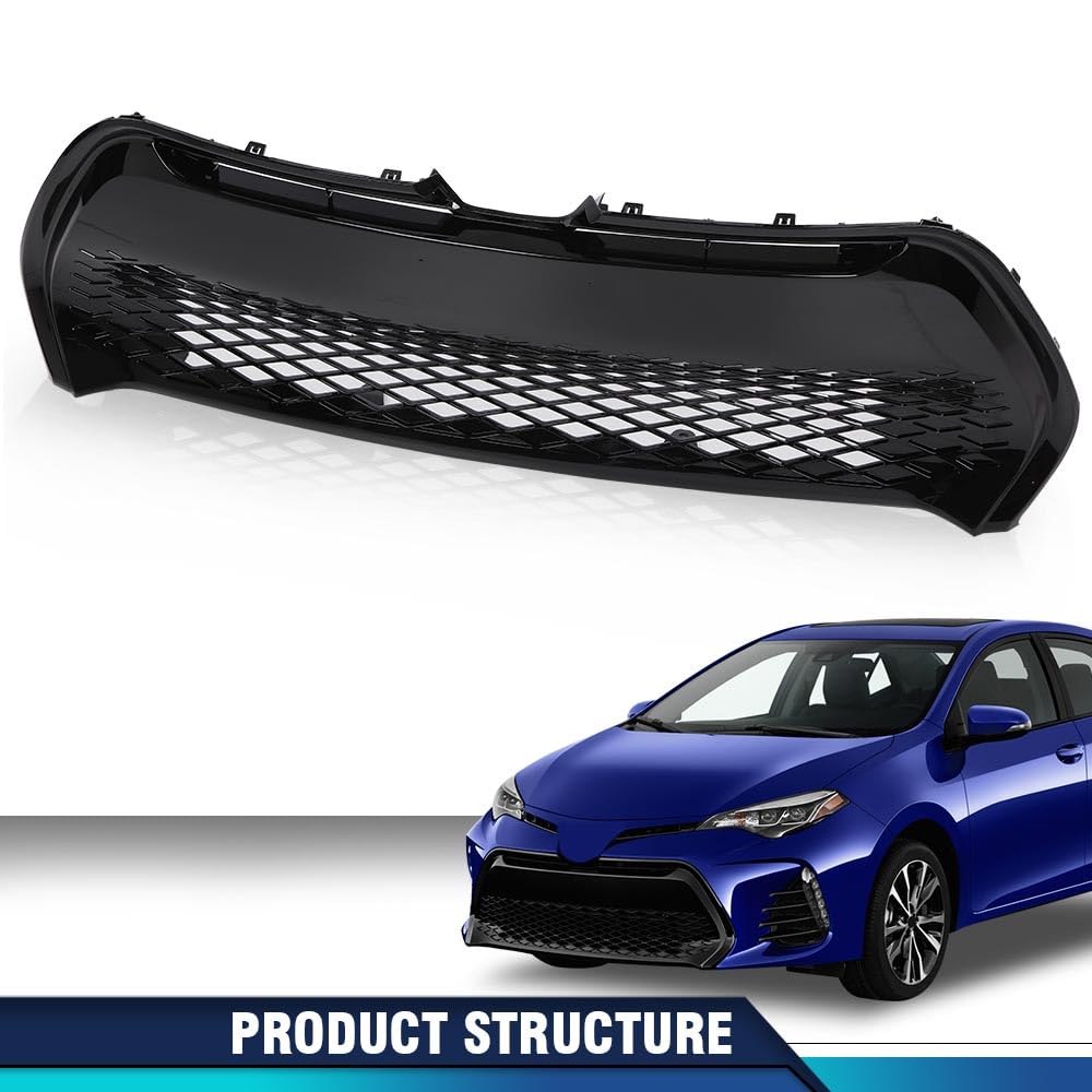 PIT66 Front Bumper Lower Grille Grill Fit Toyota Corolla SE XSE 2017-2019