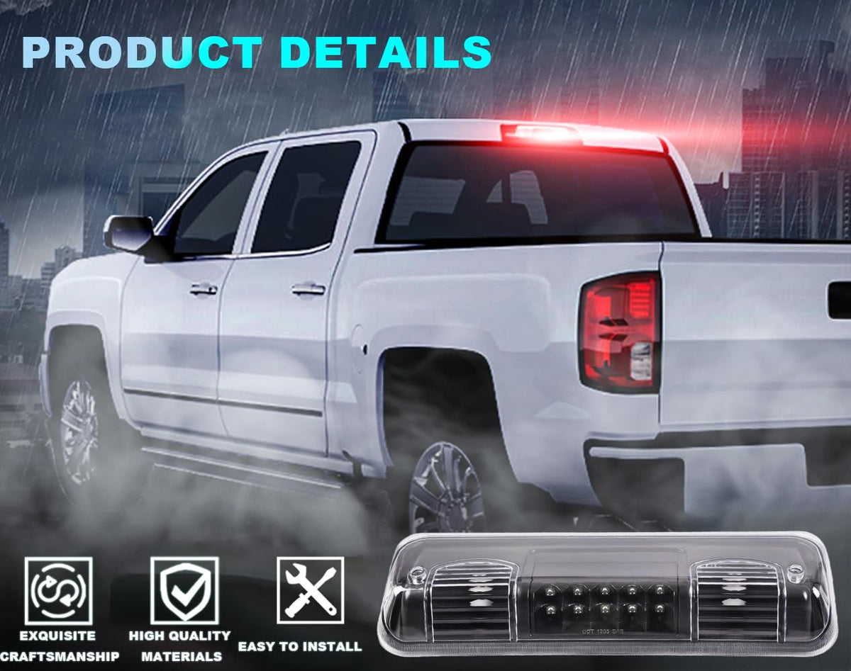 PIT66 LED 3rd Brake Light Fit 04-08 Ford F150 Lobo Black Housing